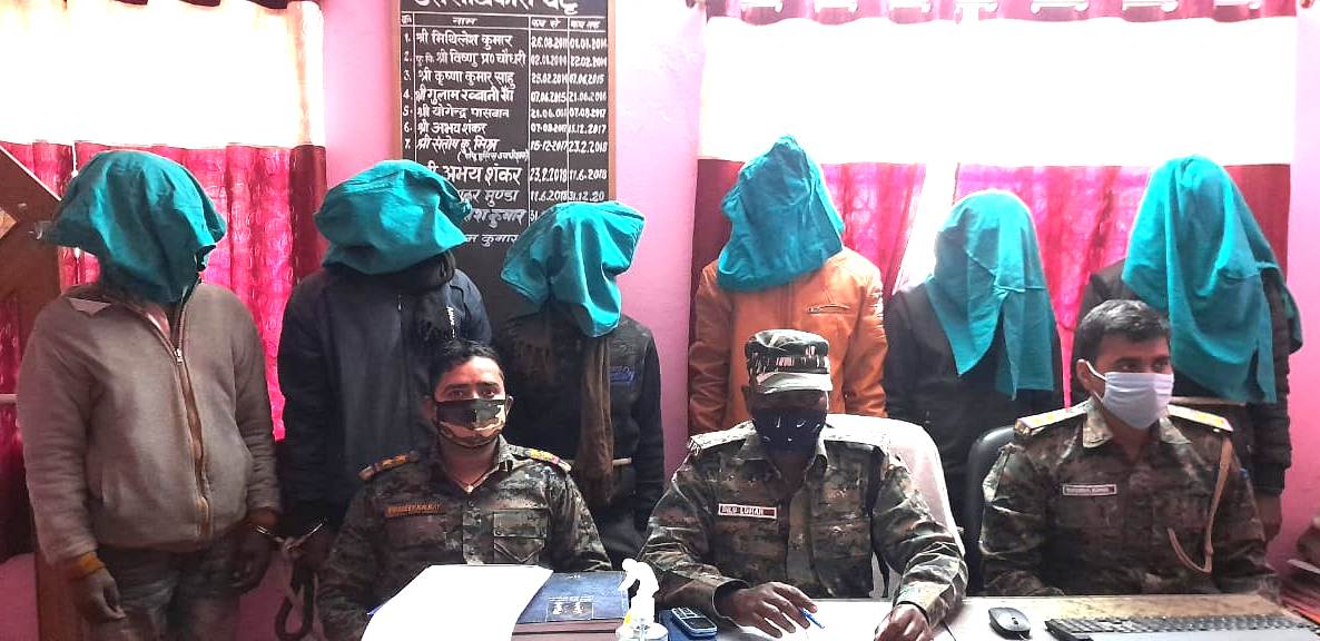 arrested six coal smugglers